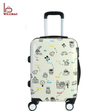 Personnalisé imprimé trolley bag set abs pc voyage bagages